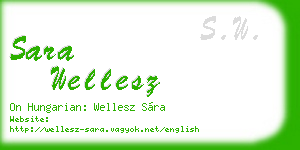 sara wellesz business card
