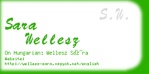 sara wellesz business card